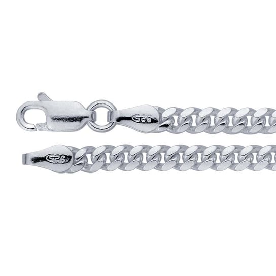 Diamond Cut Curb Chain Sterling Silver 3.4mm Wide