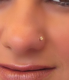 Nose Stud Birthstone 2mm Faceted Gemstone Choose Your Style and Metal