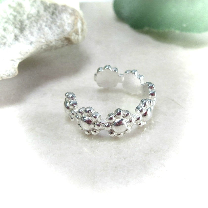 Ear Cuff Sunny Flowers - No Pierce, Choose Your Size, Men & Women