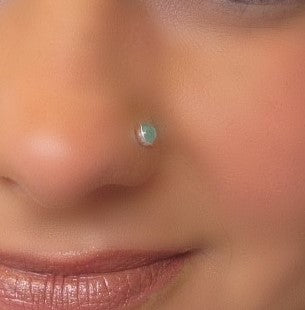 Nose Stud 4mm Gemstone 14k Gold Choose Your Style and Metal