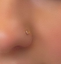 Nose Stud 3mm Gemstone 14k Gold Choose Your Style and Metal