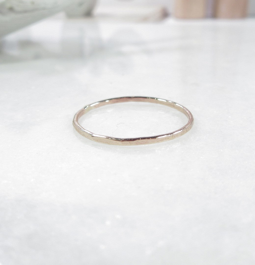 hammered gold ring