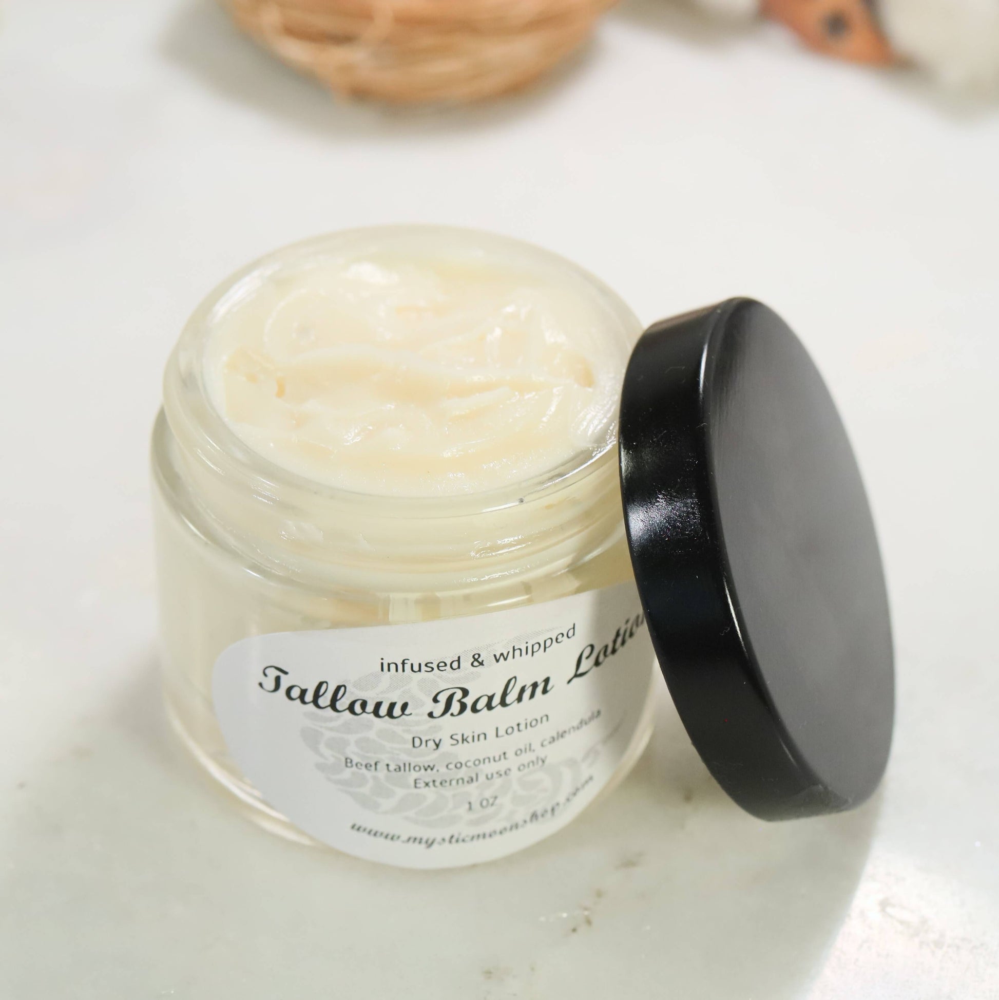 Open Tallow Balm Lotion Jar
