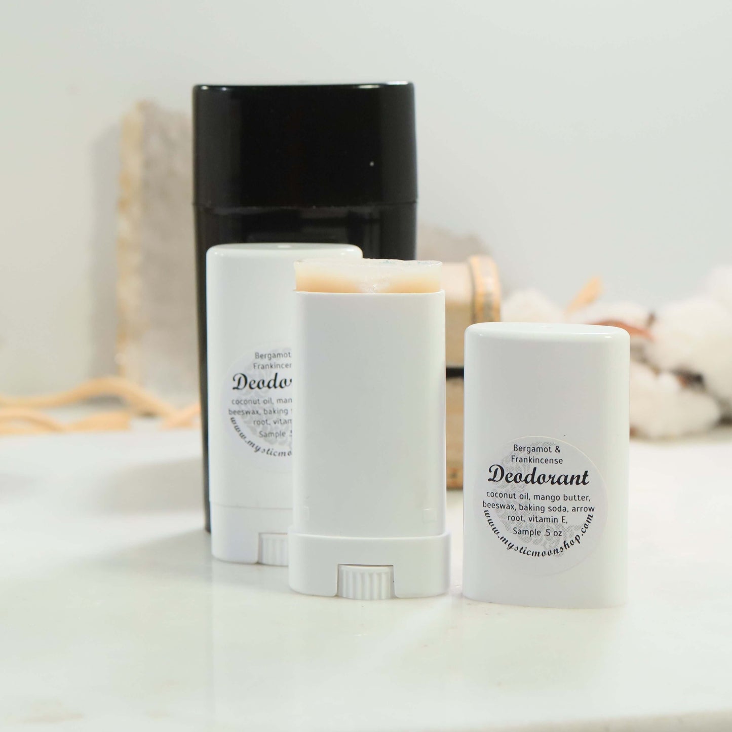 Open container of deodorant