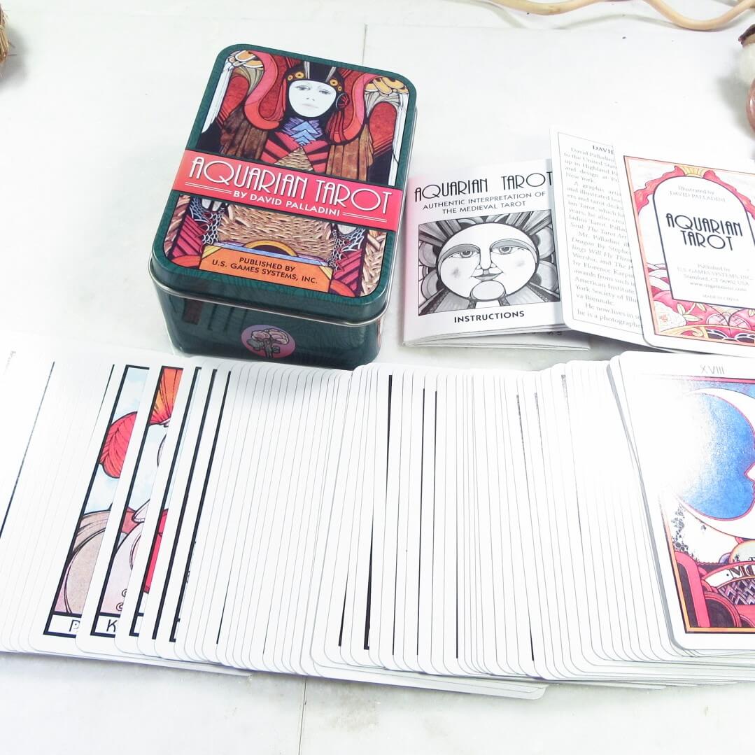 Aquarian Tarot Cards in Tin