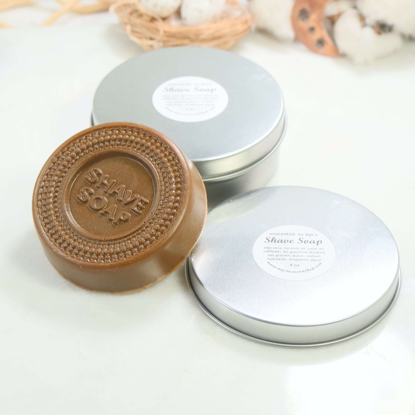 Shave Soap and Tin Container