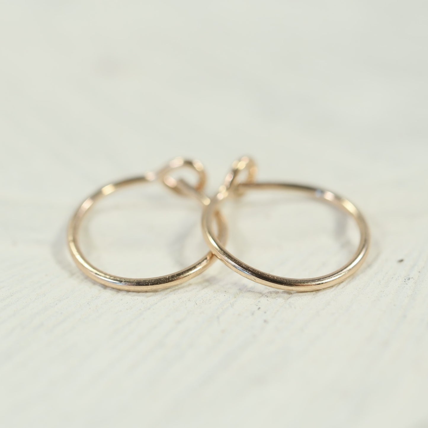 gold Tiny Hoop Earring Plain