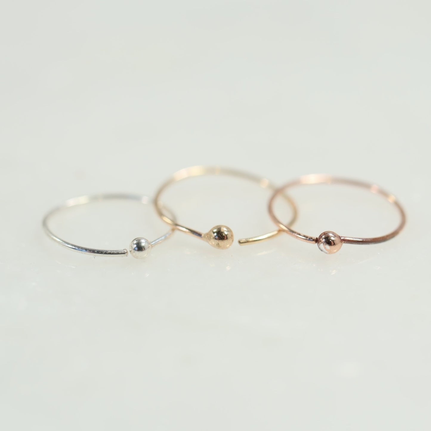 super thin ball nose ring colors