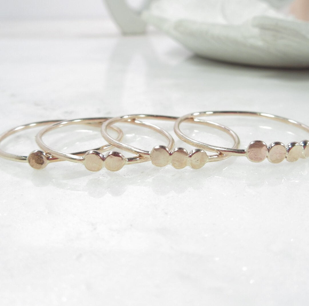 dot rings gold filled