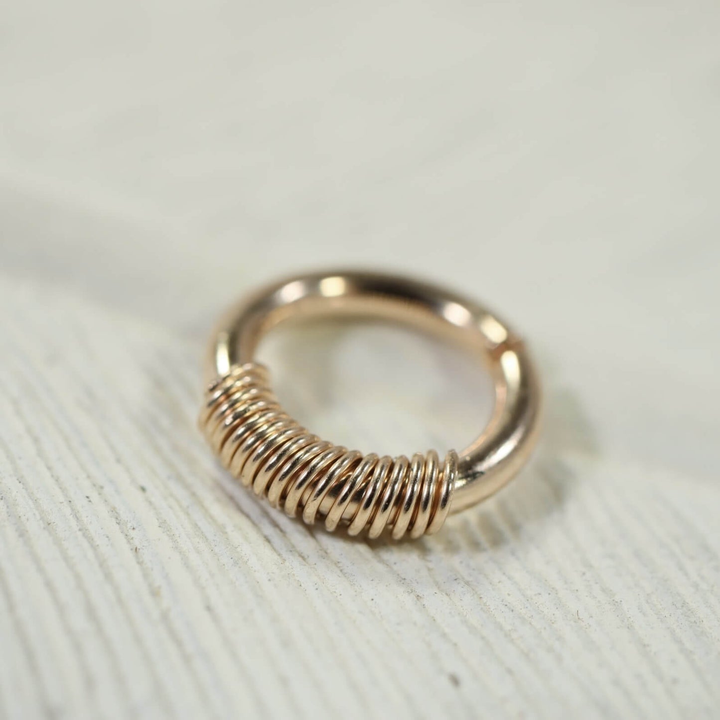 Wrapped Septum Ring 16 Gauge Choose Your Metal & Diameter