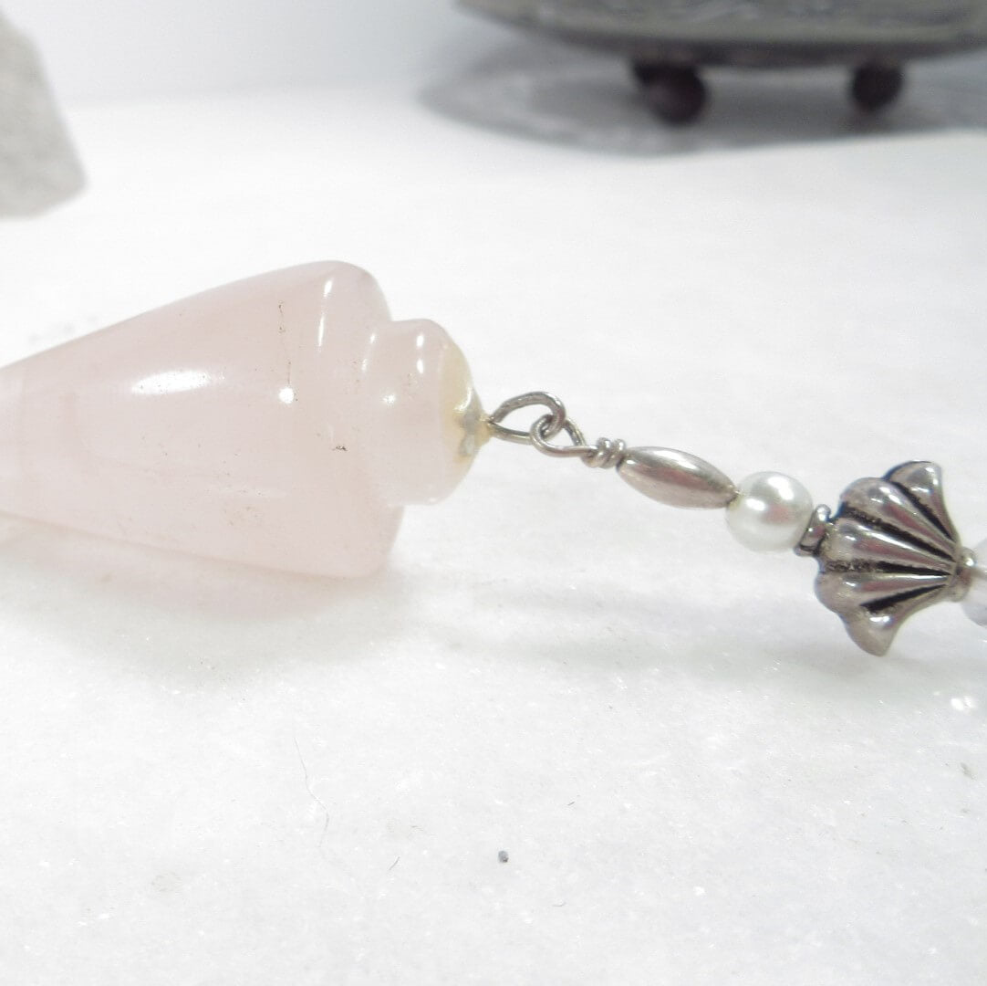 Pendulum Rose Quartz Sterling Silver Chain