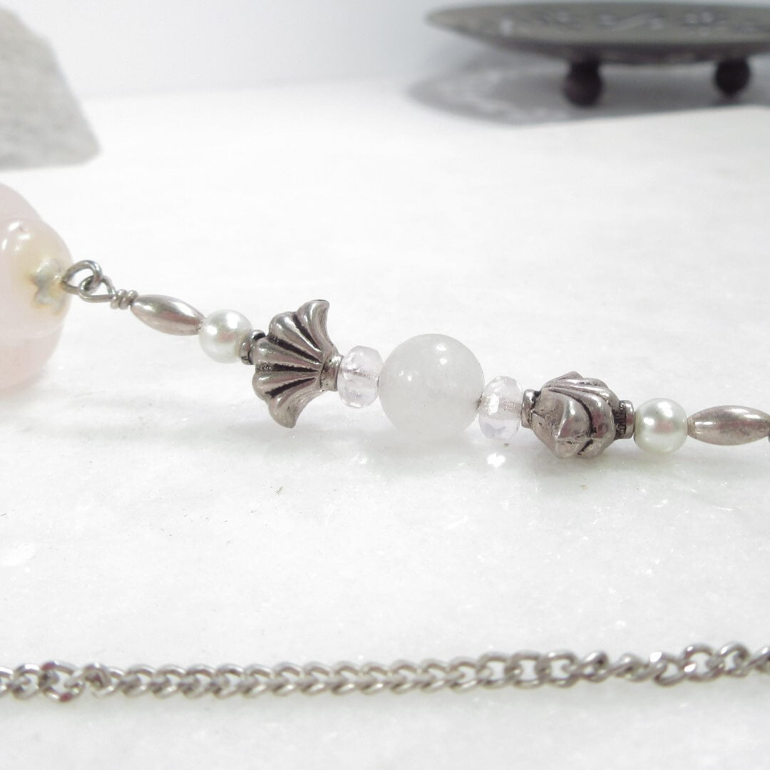 Pendulum Rose Quartz Sterling Silver Chain