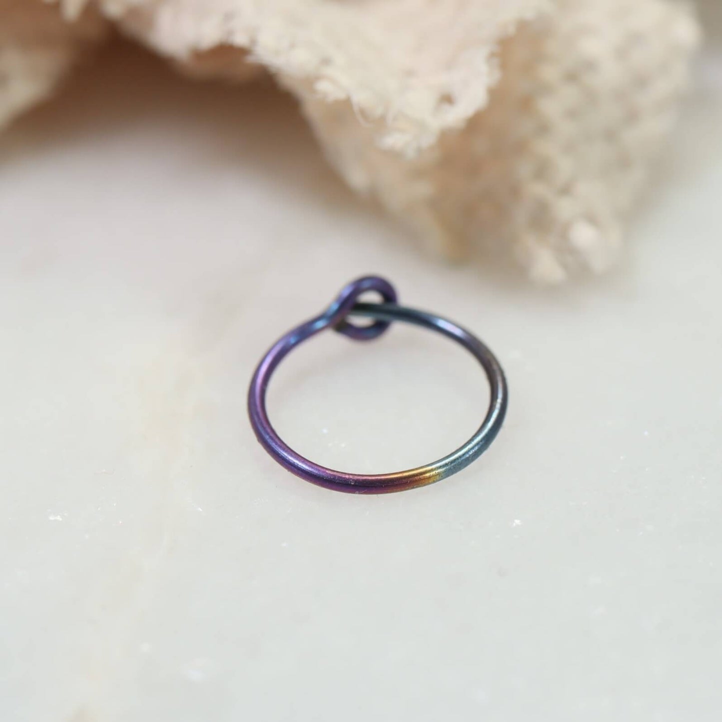 Men's Hoop Earring Plain - SINGLE Niobium Choose Your Diameter, Gauge