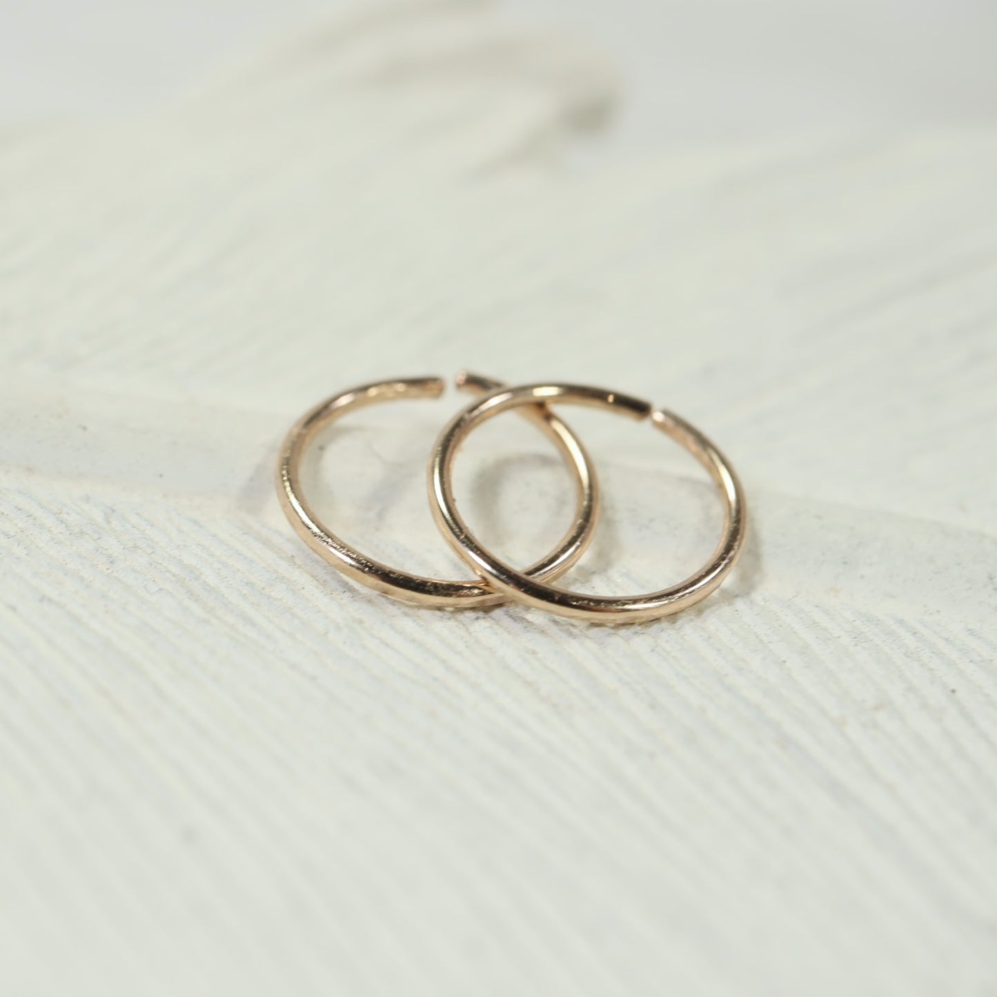 gold endless hoop earrings