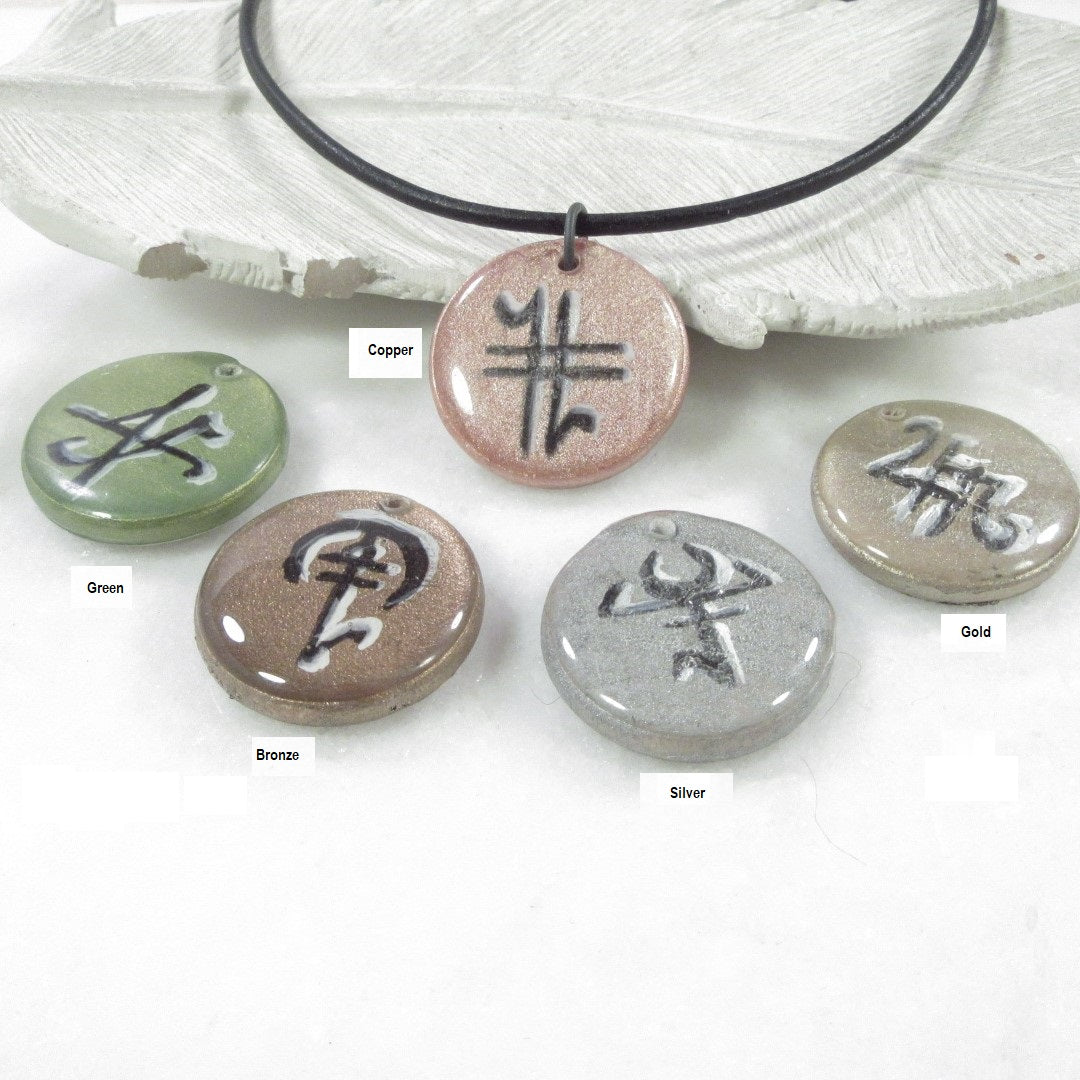 Spiritual Symbols Necklace Painted Choose Your Symbol