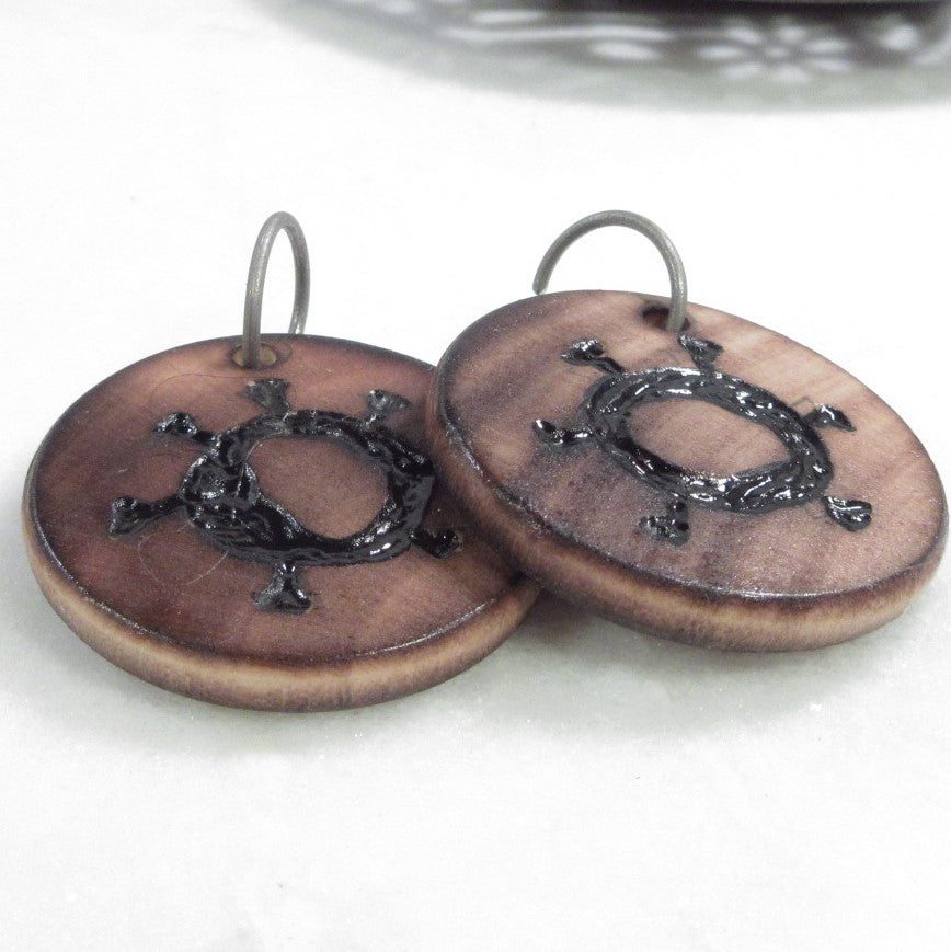 Tribal Wood Symbols Earrings For Men & Women 16 Gauge