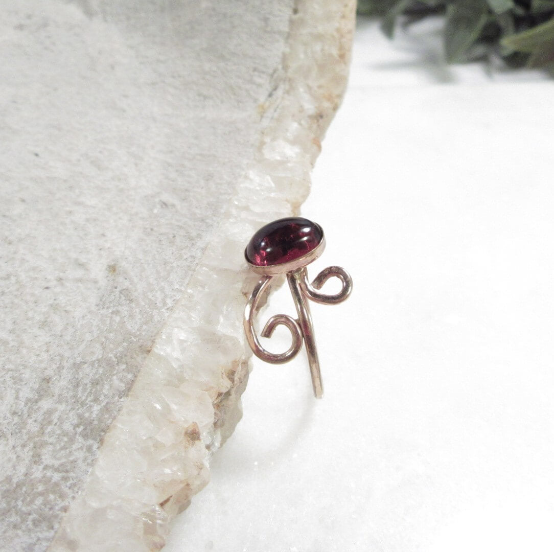 Ring Garnet Gemstone Choose Your Metal and Size