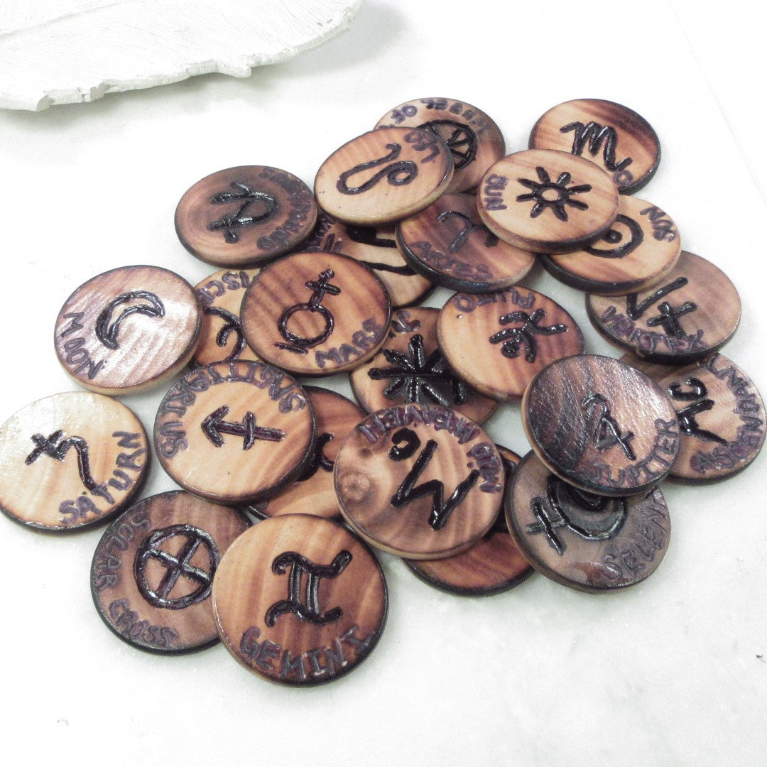 Complete Astrology Rune Set - Rounds Only