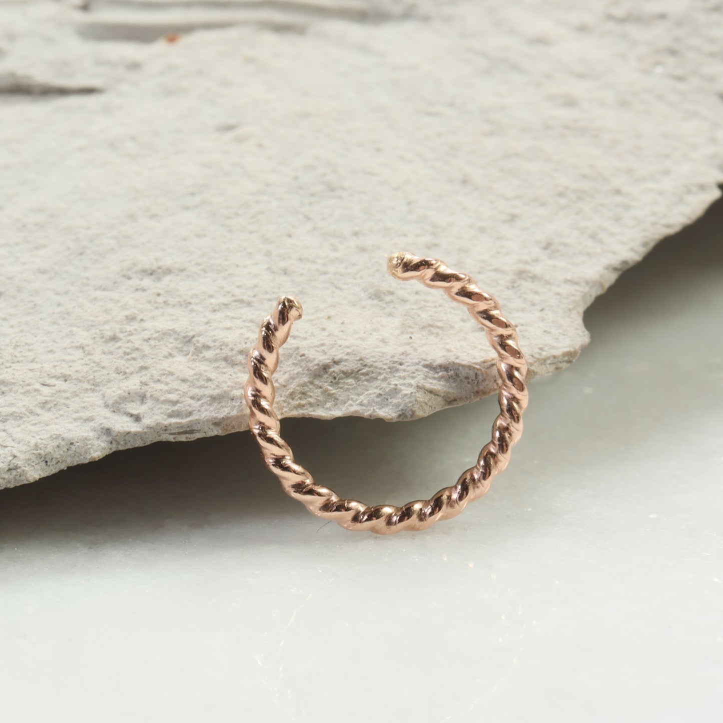 Ear Cuff Dot Twist - No Pierce, Choose Your Size, Choose Your Metal, Men & Women