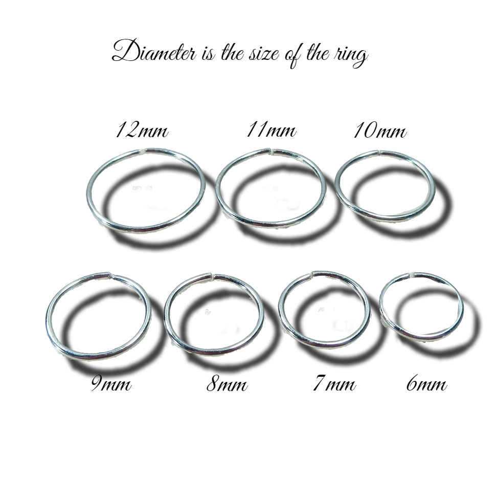Birthstone Septum Ring 16 Gauge Choose Your Stone, Metal & Diameter