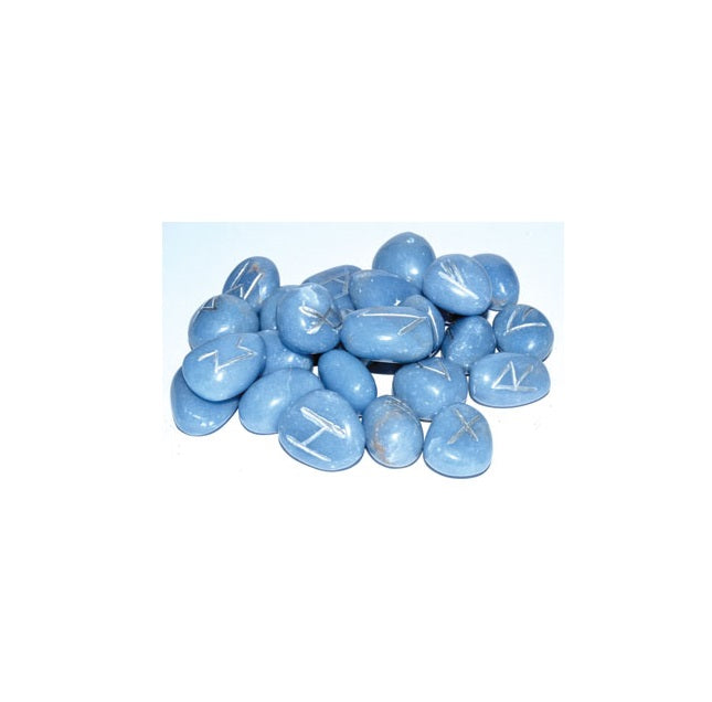 Angelite rune stone set