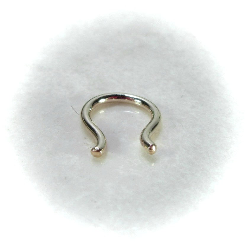 Septum Retainer Flared Shape - 14 Gauge, Choose Your Metal