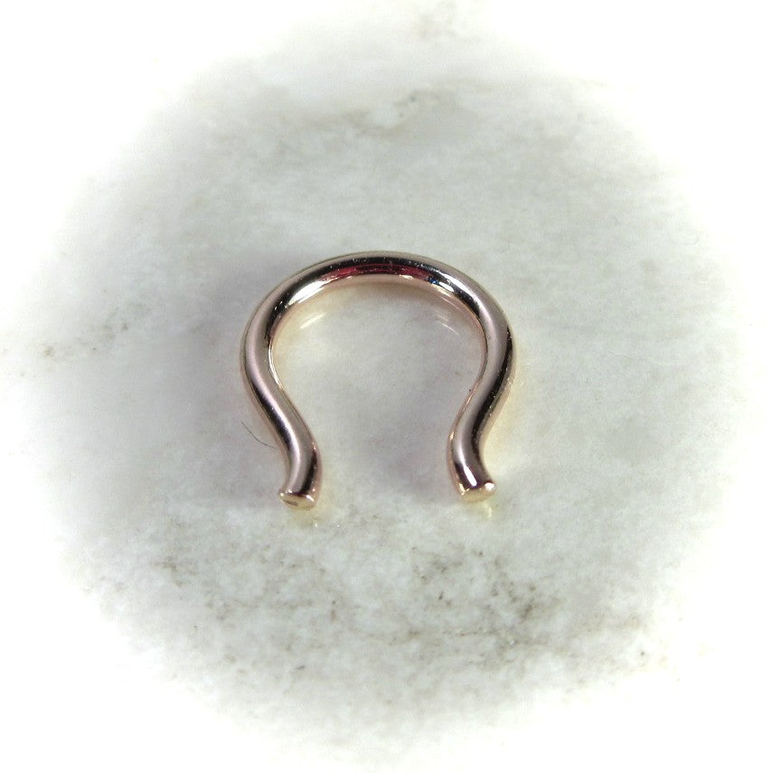 Septum Retainer Flared Shape - 14 Gauge, Choose Your Metal