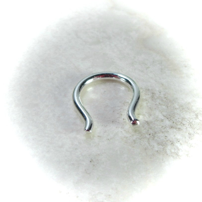 Septum Retainer Flared Shape - 14 Gauge, Choose Your Metal