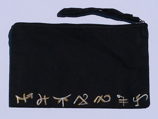 Symbols Canvas Bags Medium with Wristlet