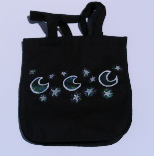 Symbols Canvas Tote Bags with Pockets Moon & Stars