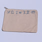 canvas bag in beige with hand painted symbols