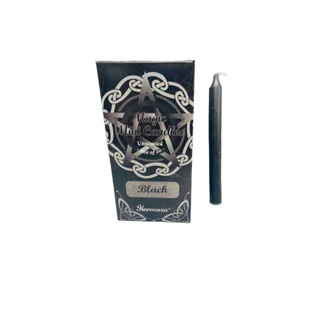 Black Chime Candle 1/2" dia 5" long 20 pack