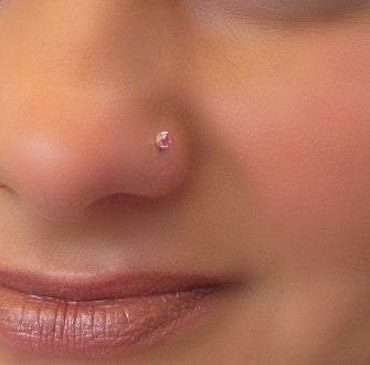 Nose Stud Birthstone 2mm Faceted Gemstone Choose Your Style and Metal