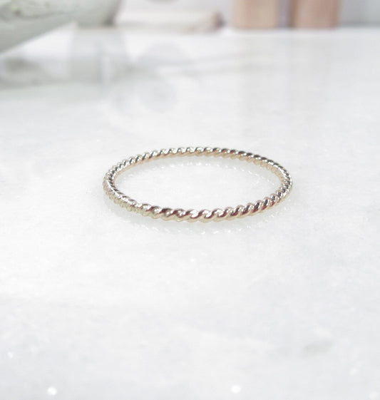 gold dot twist ring