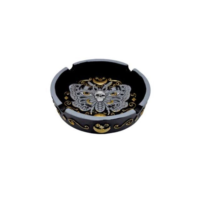 Skull in Butterfly Ashtray 4.5 inch