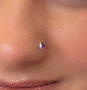Nose Stud 4mm Gemstone Choose Your Style and Metal