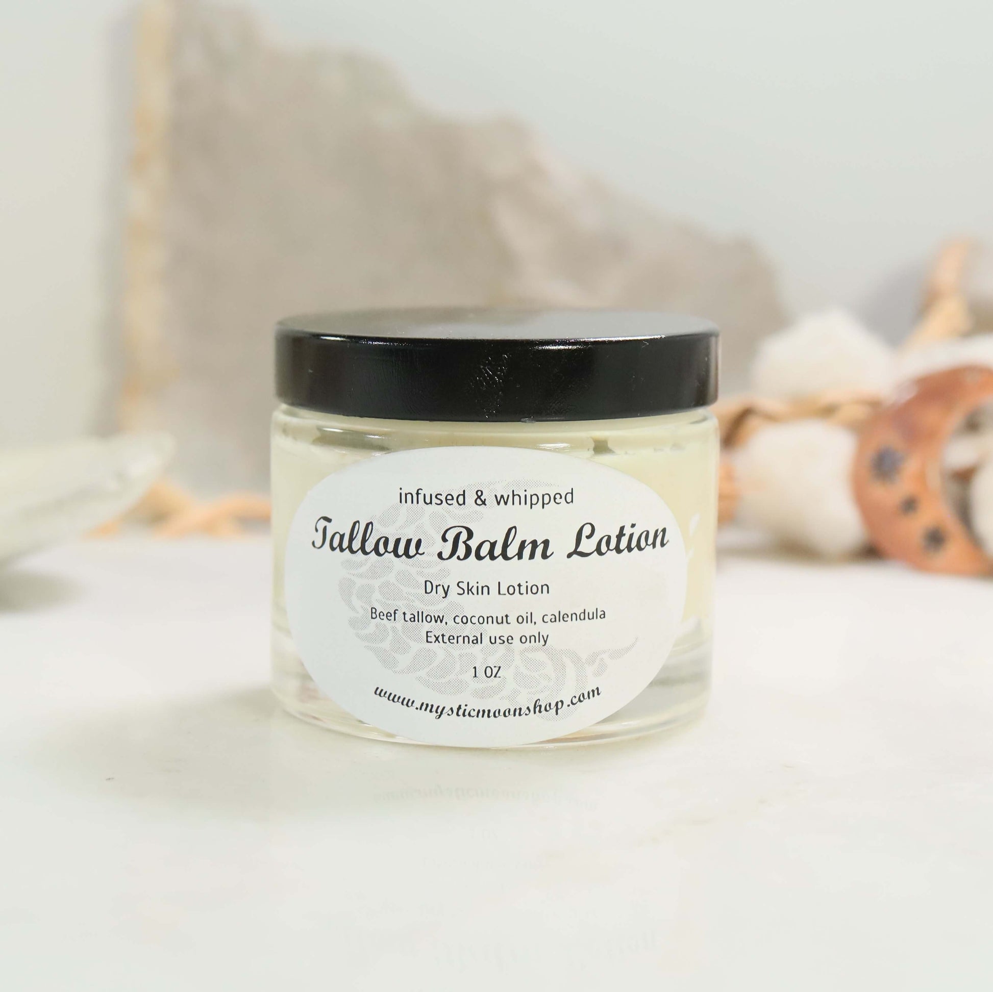 tallow balm lotion front jar whipped & infused