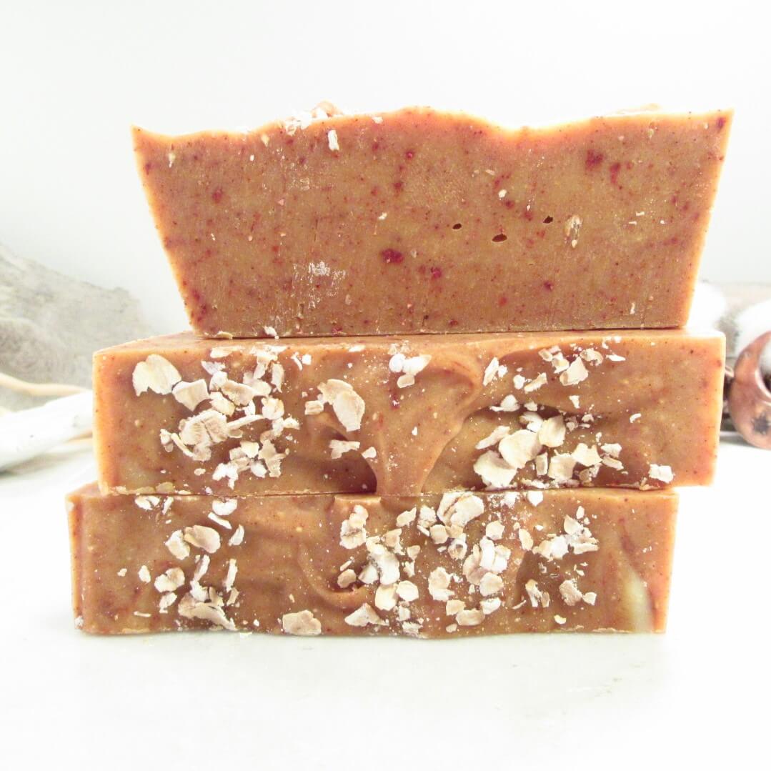 turmeric soap bars on side