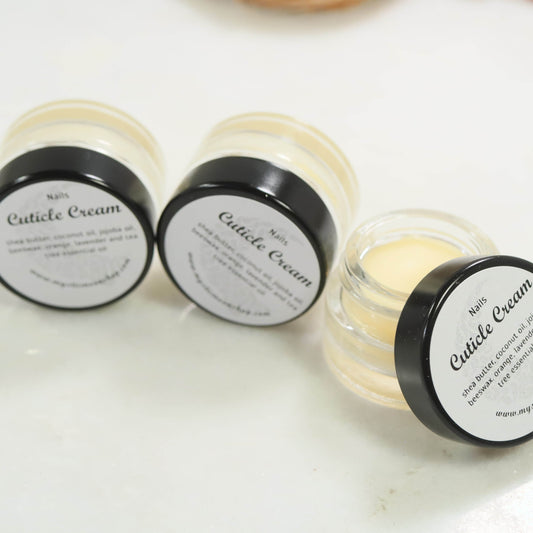 group of cuticle cream jars