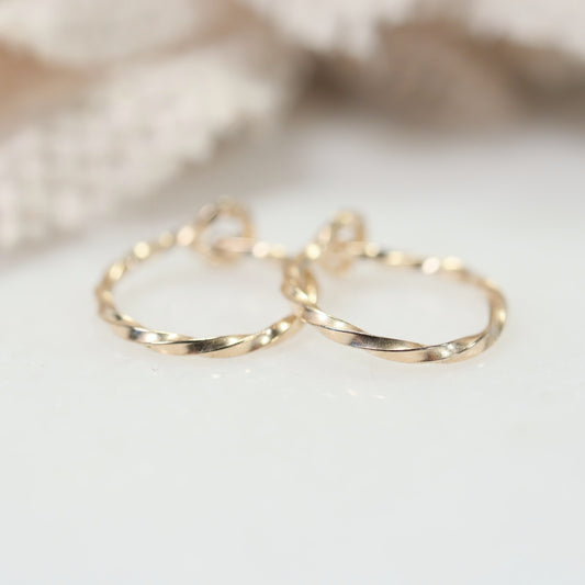 gold Hoop Earring Twist