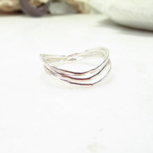 silver bent rings
