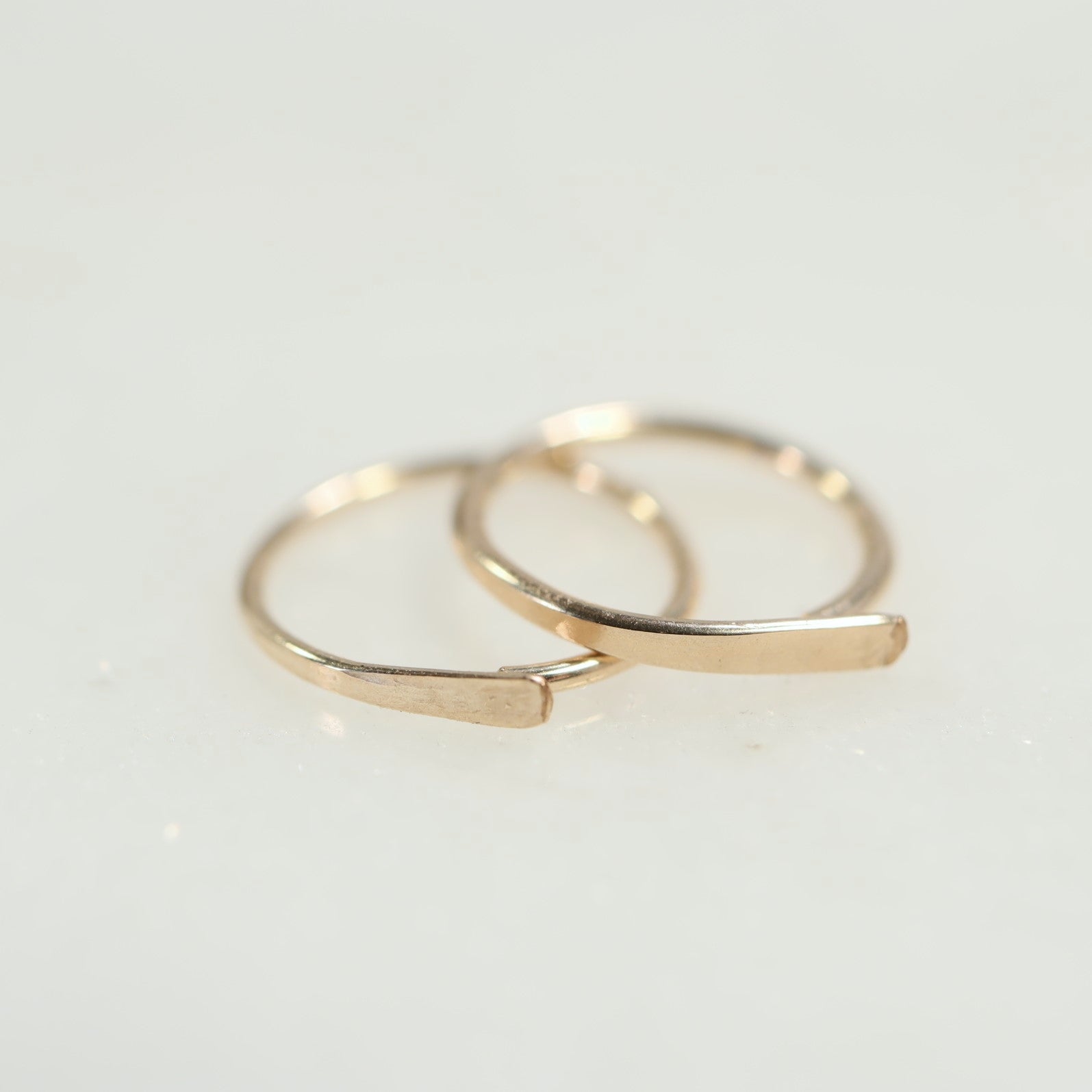 gold flat hoop earrings