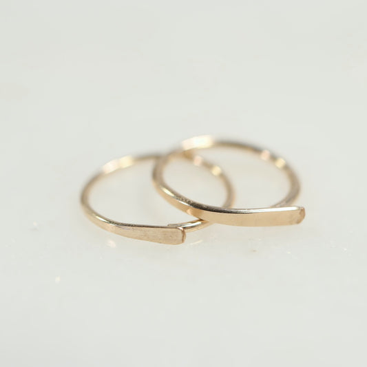 gold flat hoop earrings