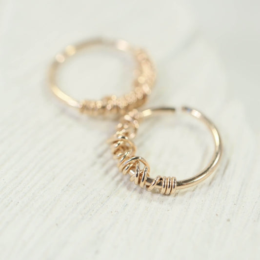 gold Hoop Earring Tangled Endless