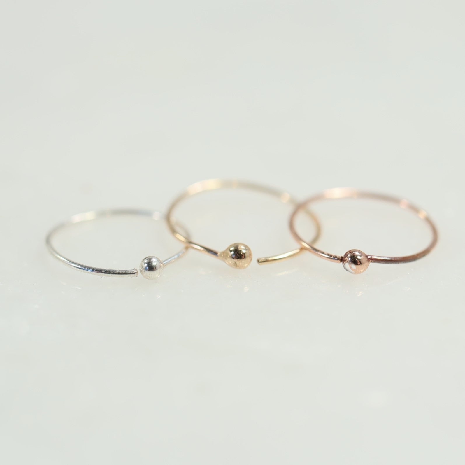 super thin ball nose ring colors