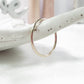 side view thin band gold ring