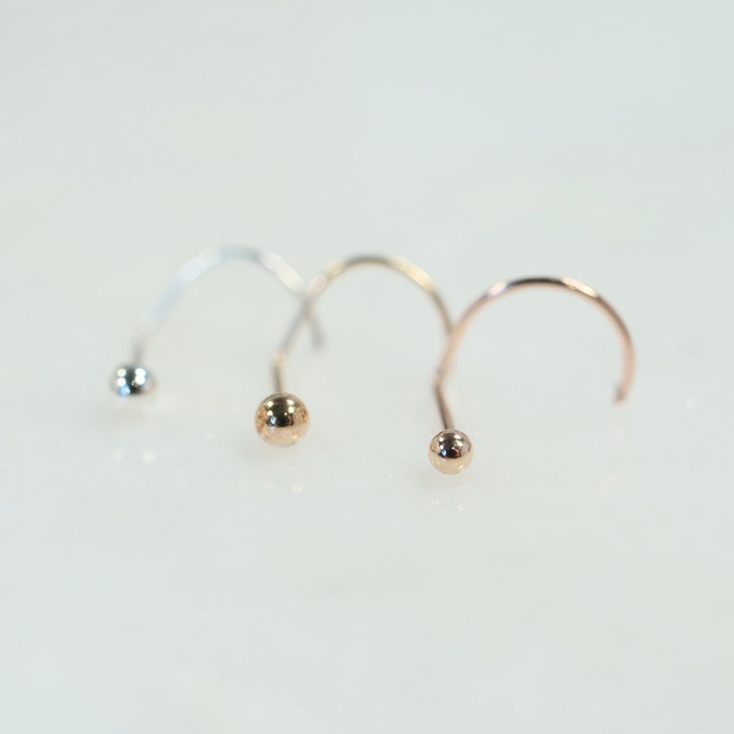 Nose Stud Ball 1mm Choose Your Style and Metal