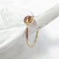 amber gemstone ring top view