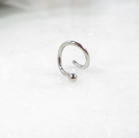 tragus twist ball white gold