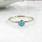 turquoise in yellow gold ring